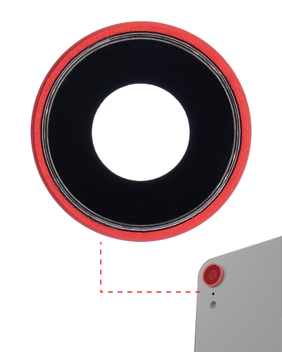 Back Camera Lens With Bracket &amp; Bezel Compatible For iPhone XR (Aftermarket Plus) (Red) (10 Pack)