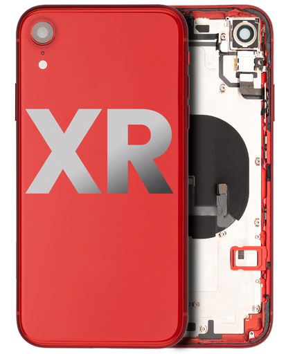 Back Housing W/ Small Components Pre-Installed Compatible For iPhone XR (Used OEM Pull: Grade B) (Red)