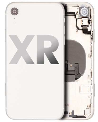 Back Housing W/ Small Components Pre-Installed Compatible For iPhone XR (Used OEM Pull: Grade B) (White)