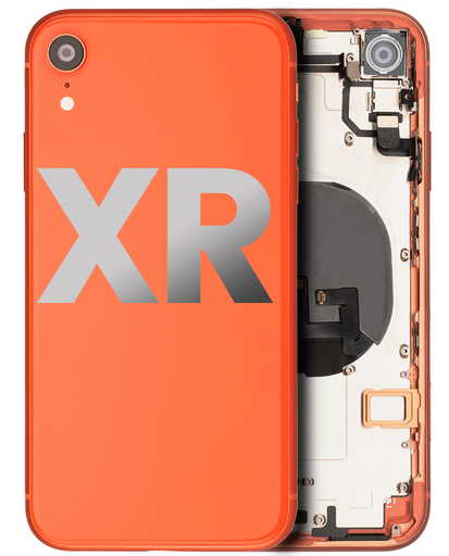 Back Housing W/ Small Components Pre-Installed Compatible For iPhone XR (Used OEM Pull: Grade A) (Coral)