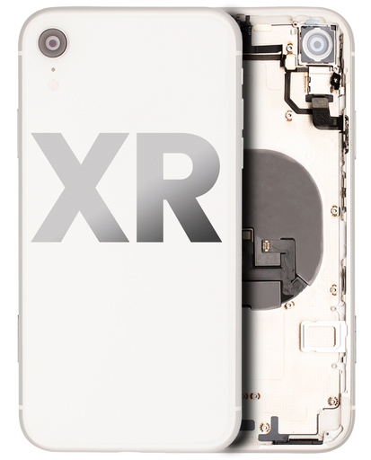 Back Housing W/ Small Components Pre-Installed Compatible For iPhone XR (Used OEM Pull: Grade A) (White)