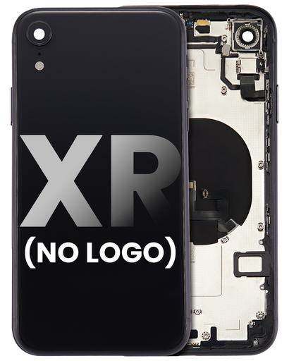 Back Housing W/ Small Components Pre-Installed Compatible For iPhone XR (No Logo) (Aftermarket Plus) (Space Gray)