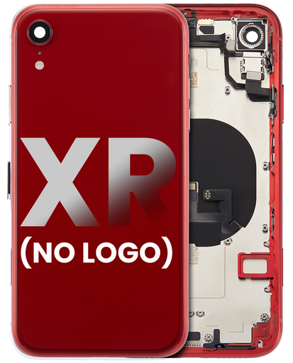 Back Housing W/ Small Components Pre-Installed Compatible For iPhone XR (No Logo) (Aftermarket Plus) (Red)