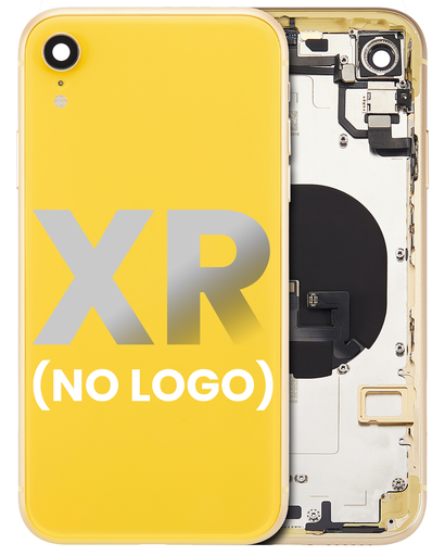 Back Housing W/ Small Components Pre-Installed Compatible For iPhone XR (No Logo) (Aftermarket Plus) (Yellow)