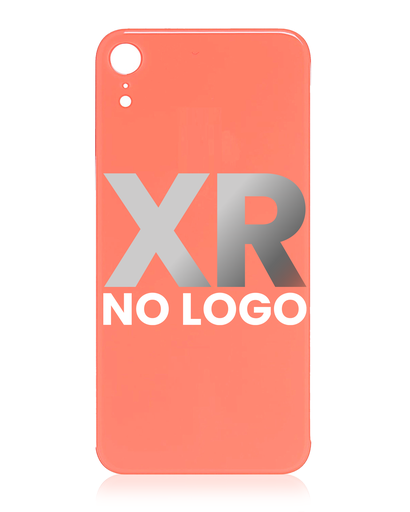 Back Cover Glass Compatible For iPhone XR (No Logo) (Coral)