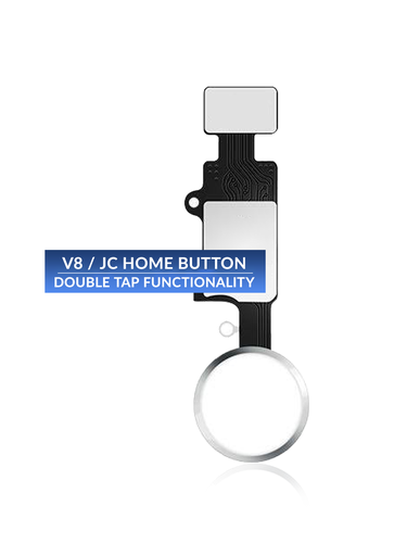 Home Button Solution Compatible For iPhone 7 / 7 Plus / 8 / 8 Plus (Silver) (Version 8 / Taptic Click Functionality Added / JC)