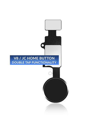 Home Button Solution Compatible For iPhone 7 / 7 Plus / 8 / 8 Plus (Jet / Matte Black) (Version 8 / Taptic Click Functionality Added / JC)