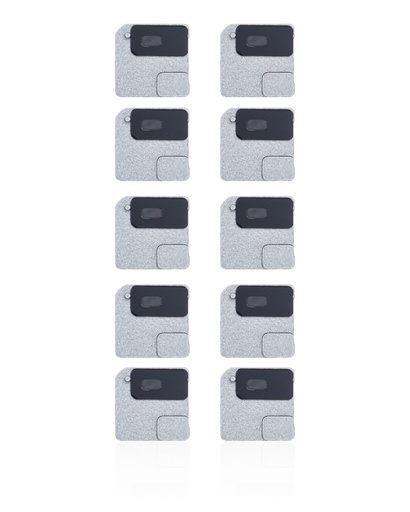 Flash Light / Power Flex Bracket With Microphone Mesh Compatible For iPhone 12 Mini (Black) (10 Pack)
