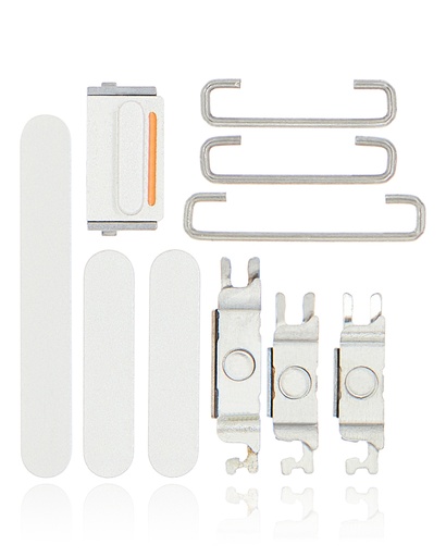 Hard Buttons (Power / Volume / Switch) Compatible For iPhone 12 Mini (White)