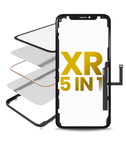 5 in 1 (Front Glass + OCA + Frame + Digitizer + OCA Pre-Installed) Compatible For iPhone XR (OCA Master)
