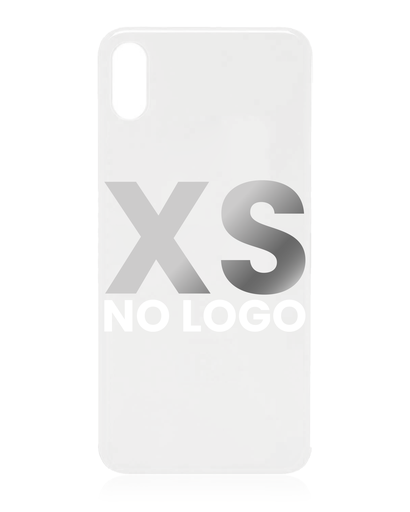 Back Cover Glass Compatible For iPhone XS (No Logo) (Silver)
