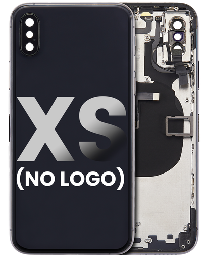 Back Housing W/ Small Components Pre-Installed Compatible For iPhone XS (No Logo) (Aftermarket Plus) (Space Gray)