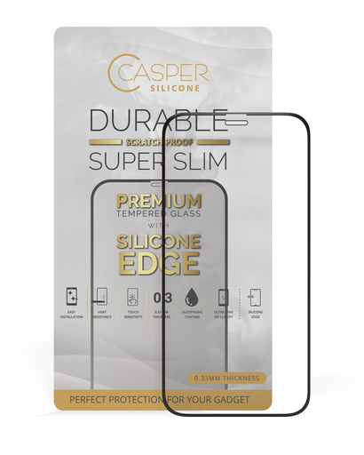 Casper Silicone Tempered Glass Compatible For iPhone 12 Mini (Retail Pack) (Clear)