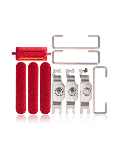 Hard Buttons (Power / Volume / Switch) Compatible For iPhone SE (2020) (Red)