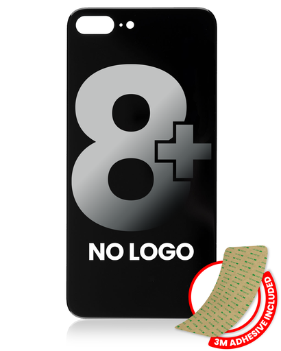 Back Glass With 3M Adhesive Compatible For iPhone 8 Plus (No Logo / Large Camera Hole) (Space Gray)
