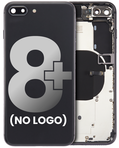 Back Housing W/ Small Components Pre-Installed Compatible For iPhone 8 Plus (No Logo) (Aftermarket Plus) (Space Gray)