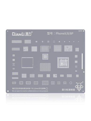Bumblebee Stencil (QS04) For iPhone X / 8 / 8 Plus (Qianli)