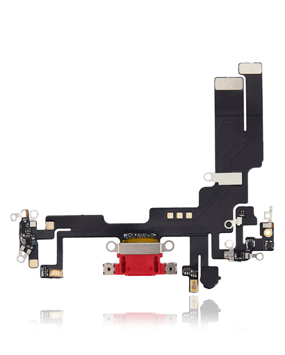 Charging Port Flex Cable Compatible For iPhone 14 (Aftermarket Plus) (Red)