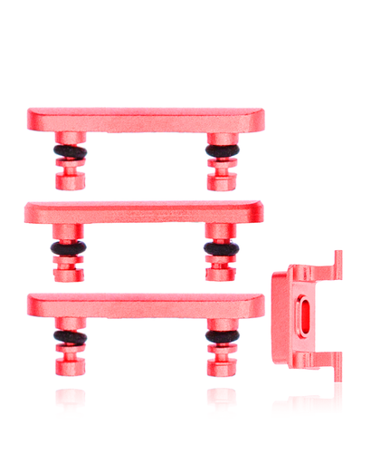 Hard Buttons (Power / Volume / Switch) Compatible For iPhone 7 Plus (Red)