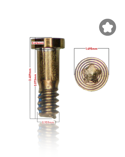 Bottom Screws Compatible For iPhone 6S / 6S Plus (Gold) (100 Pack)