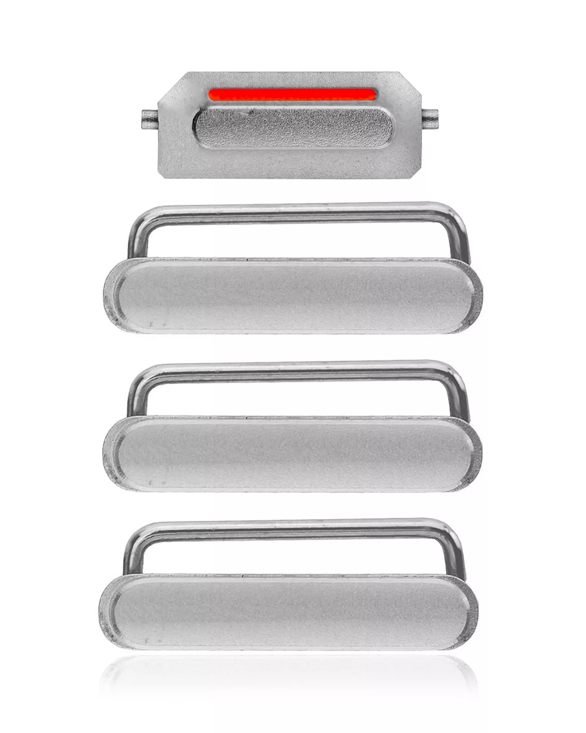 Hard Buttons (Power / Volume / Switch) Compatible For iPhone 6 / 6 Plus (Silver)