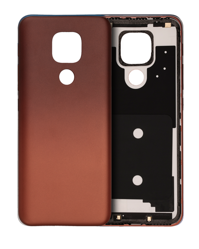 Back cover Glass Compatible For Motorola Moto E7 Plus (XT2081/2020) (Amber Bronze)