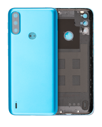 Back cover Glass Compatible For Motorola Moto E7 Power (XT2097-6/2021) (Tahiti Blue)