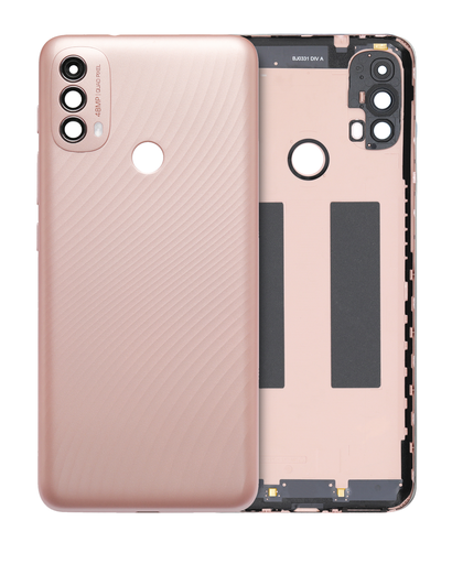 Back cover Glass Compatible For Motorola Moto E40 (XT2159/2021) (Pink Clay)