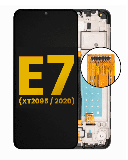 LCD Assembly With Frame Compatible For Motorola Moto E7 (XT2095/2020) (Refurbished) (All Colors)