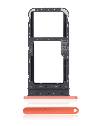 Dual Sim Card Tray Compatible For Motorola Moto E7 (XT2095/2020) (Satin Coral)