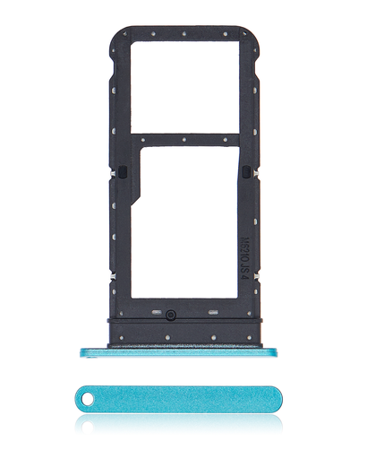 Dual Sim Card Tray Compatible For Motorola Moto E7 (XT2095/2020) (Aqua Blue)