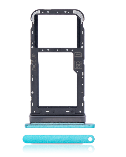 Single Sim Card Tray Compatible For Motorola Moto E7 (XT2095/2020) (Aqua Blue)