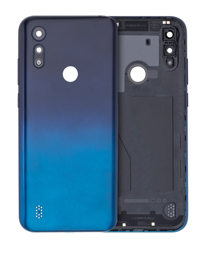 Back cover Glass Compatible For Motorola Moto E6S (XT2053/2020) (Peacock Blue)
