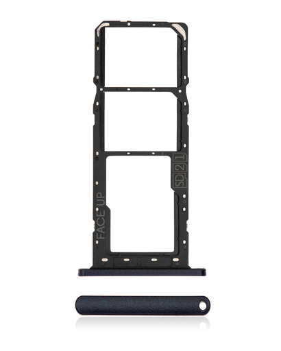 Dual Sim Card Tray Compatible For Motorola Moto E6S (XT2053/2020) (Peacock Blue)