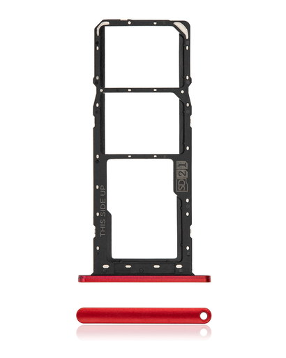 Dual Sim Card Tray Compatible For Motorola Moto E6S (XT2053/2020) (Sunrise Red)