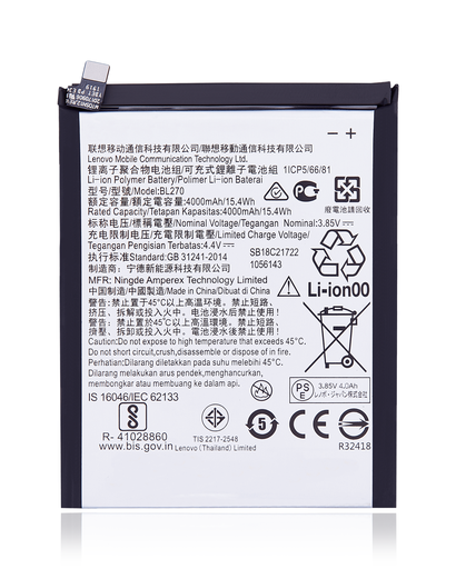 Replacement Battery Compatible For Motorola Moto G6 Play (XT1922/2018)/Moto E5 (XT1920DL/2018) (BL270) (Genuine OEM)