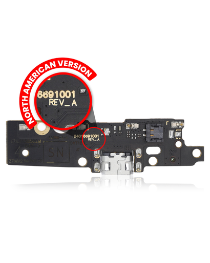 Charging Port Board (Without Finger Sensor) Compatible For Motorola Moto E4 (XT1764/XT1767/XT1768/2017) (US Version/Rev_A)