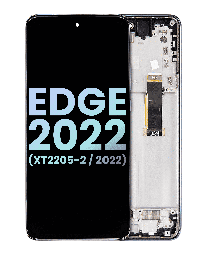 OLED Assembly With Frame Compatible For Motorola Moto Edge 2022 (XT2205-2/2022) (Genuine OEM) (Gray)