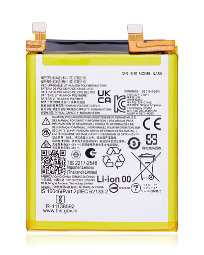 Replacement Battery Compatible For Motorola Edge X30 5G (XT2201-2/6/2021)/Edge Plus (XT2201-4/2022)/Edge 30 Pro (XT2201-1/2022) (NA50) (Genuine OEM)