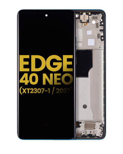 OLED Assembly With Frame Compatible For Motorola Moto Edge 40 Neo (XT2307-1/2023) (Refurbished) (Caneel Bay)