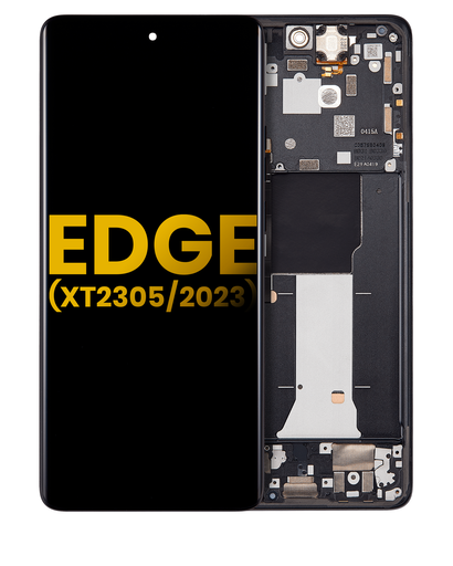 OLED Assembly With Frame Compatible For Motorola Moto Edge 2023 (XT2305) (Refurbished) (Eclipse Black)