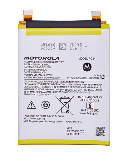 Replacement Battery Compatible For Motorola Moto Edge (XT2305/2023) (PG44) (Genuine OEM)