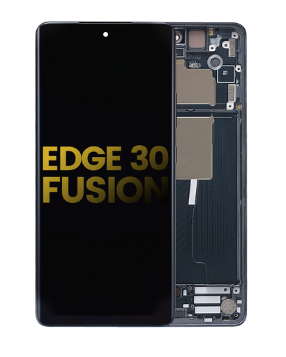 OLED Assembly With Frame Compatible For Motorola Moto Edge 30 Fusion (XT2243-1/2022) (Refurbished) (Cosmic Gray)