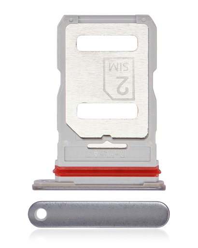 Dual Sim Card Tray Compatible For Motorola Edge 30 (2022) (Supermoon Silver)