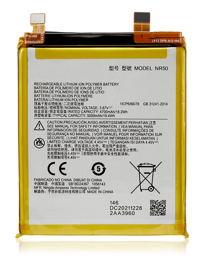 Replacement Battery Compatible For Motorola Moto Edge X30 5G (XT2201-2/6/2021) (NR50)