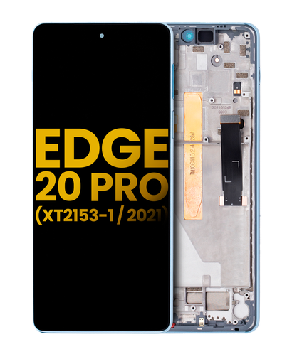 LCD Assembly With Frame Compatible For Motorola Edge 20 Pro (XT2153-1/2021) (Refurbished) (Iridescent Cloud)