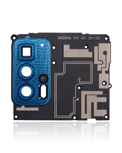 Motherboard Protective Cover Compatible For Motorola Edge 20 Pro (XT2153-1/2021) (Blue Vegan Leather)