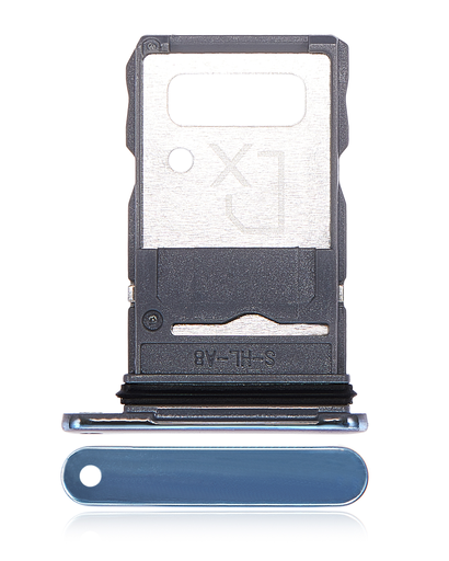 Single Sim Card Tray Compatible For Motorola Edge 20 Pro (XT2153-1/2021) (Blue Vegan Leather)
