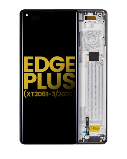 OLED Assembly With Frame Compatible For Motorola Moto Edge Plus (XT2061-3/2020) (Refurbished) (Smokey Sangria)