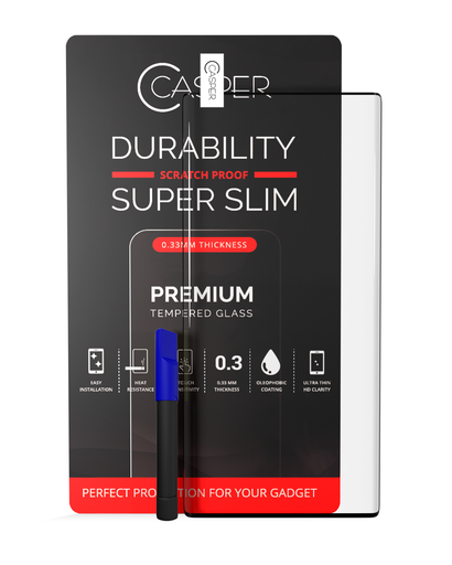 Casper UV Tempered Glass With Glue Compatible For Samsung Galaxy S10 Plus (Case Friendly) (Retail Pack)